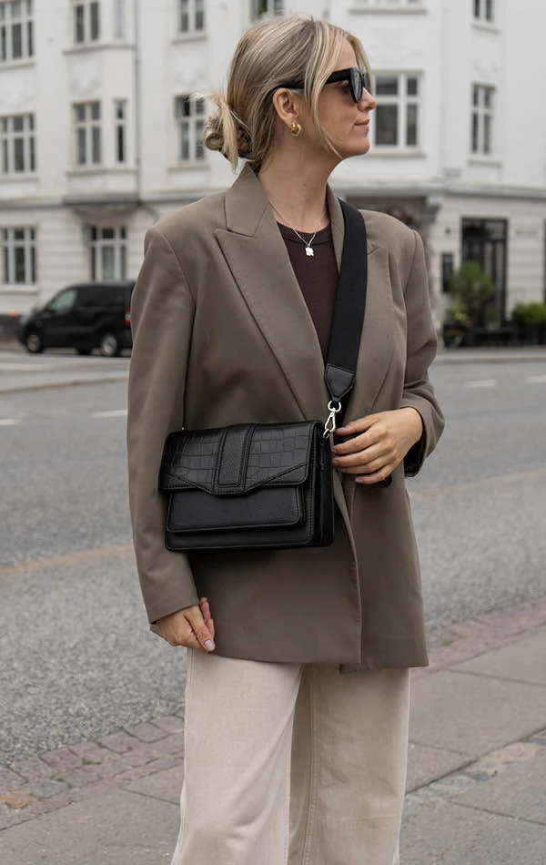 JaneMBG Crossbody Taske, Mat Croco 3 JaneMBG Crossbody Taske, Mat Croco - Image 3