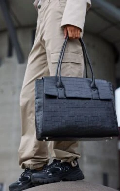 NatalieMBG Arbejdstaske, Mat Croco -Tasker Shop markberg dk work bag one size nataliembg arbejdstaske mat croco 59132001681747